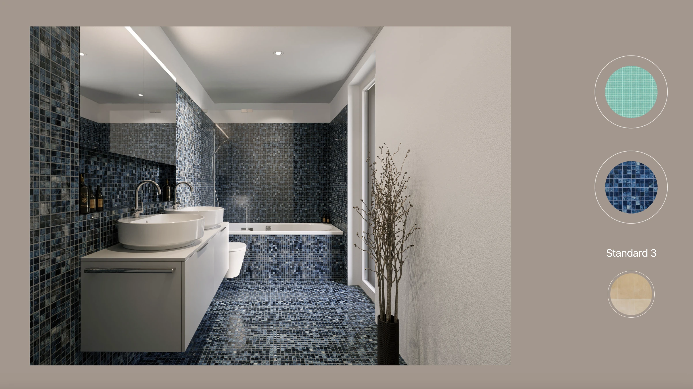 Bathroom design lines Circle 7