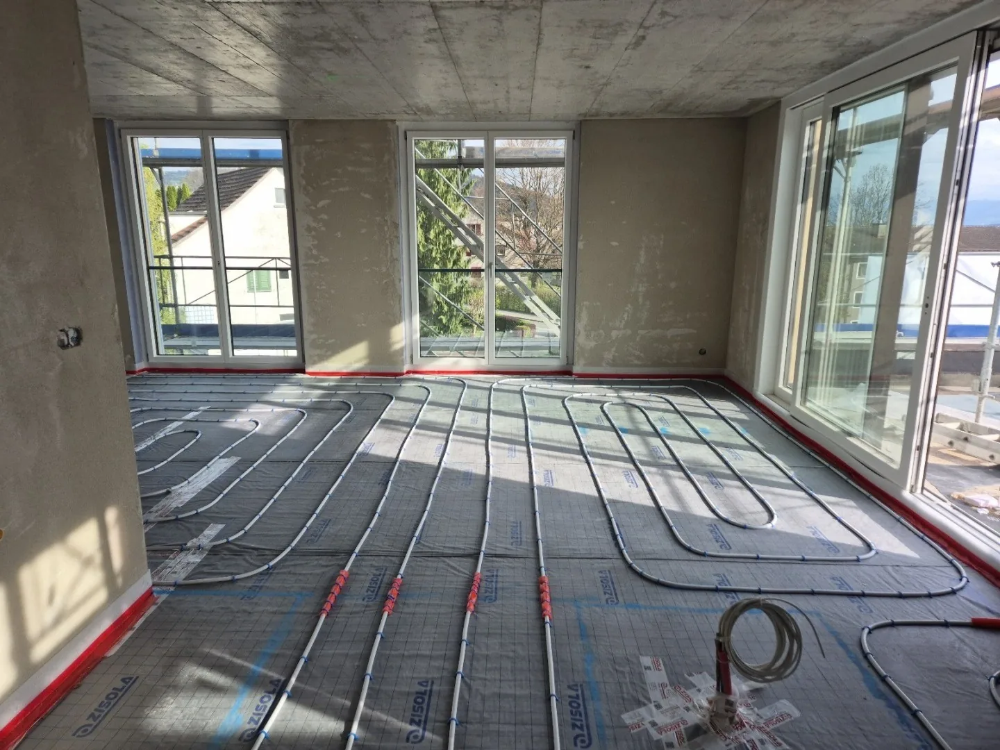 Construction in progress for the new condominium development Felsengrund